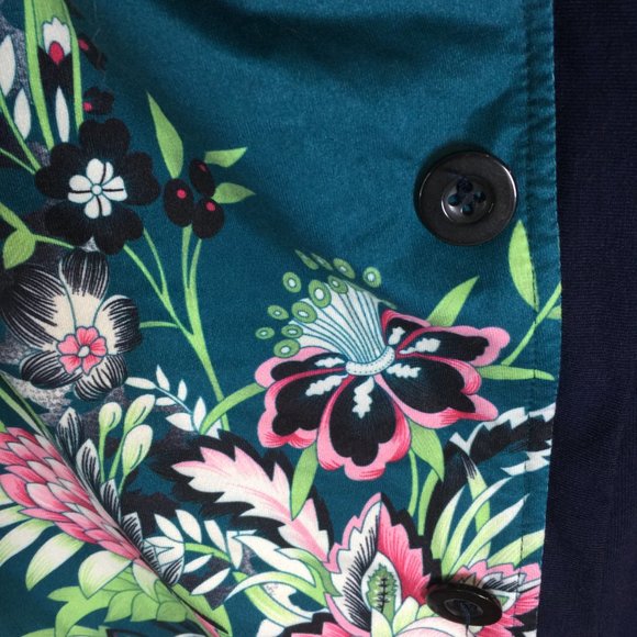 Large Deep Teal/Green Floral Tunic XL - Picture 5 of 16